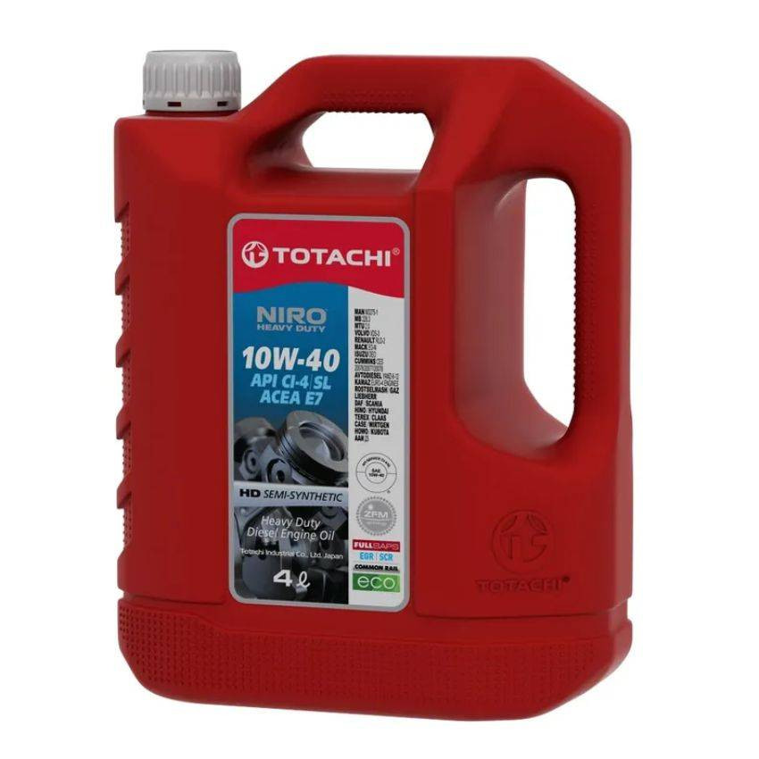 Масло моторное полусинтетическое TOTACHI "NIRO HD SEMI-SYNTHETIC 10W-40" 4 л I 19 л I 205 л
